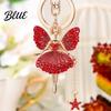 Butterfly Wings Fairy Keychain Flower Rhinestone Charm Cute Dazzling Sparkly