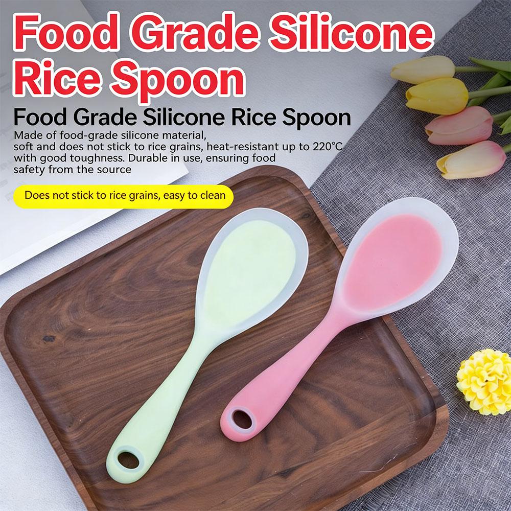 Food Grade Silicone Rice Spoon - Non-Stick & Heat Resistant for Rice Cooker
