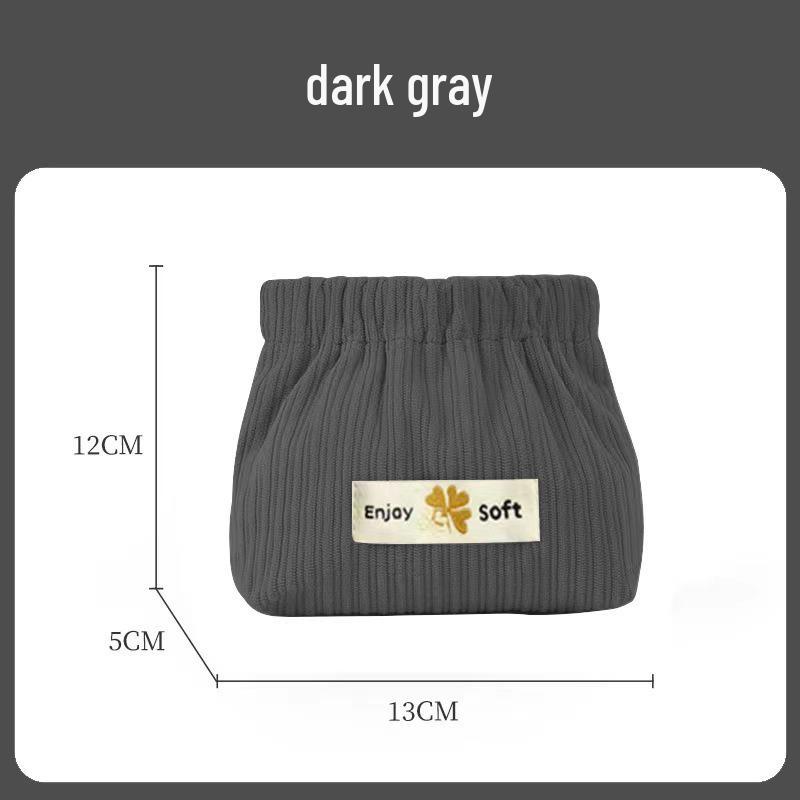 

Corduroy Snap Mouth Makeup Bag - Large Capacity, Portable, Automatic Closure