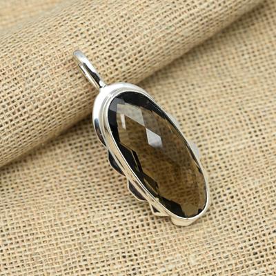 Wunderschöner Rauchtopas-Edelstein, handgefertigter Schmuck aus 925er Sterlingsilber für Sie