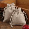 Christmas Burlap Storage Bag Present Candy Snack Gifts Packaging Pouches Linen Drawstring Bags Wedding Party Home Decoration
