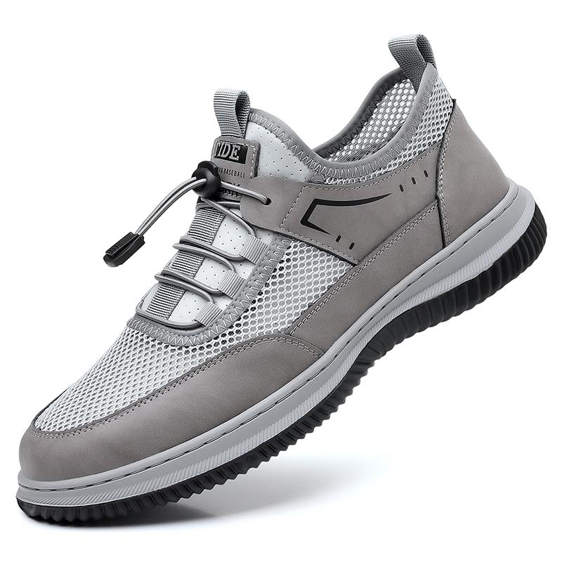 Sneakers Comfortable and breathable classic style design Outdoor leisure sports walking Trendy men's daily shoe Black white gray