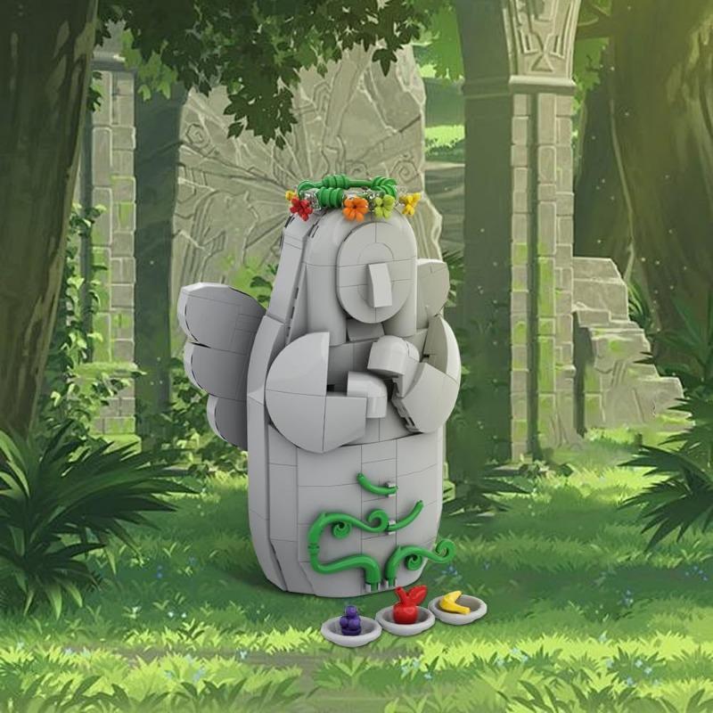 Zalda Goddess Statue Building Blocks, Game Goddess Statue Model Action Figure Building Toys, Fun Present for Game Fans Boys Girls Adults