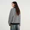 Elva' Island Women's Striped Long Sleeve Polo Knit Sweater