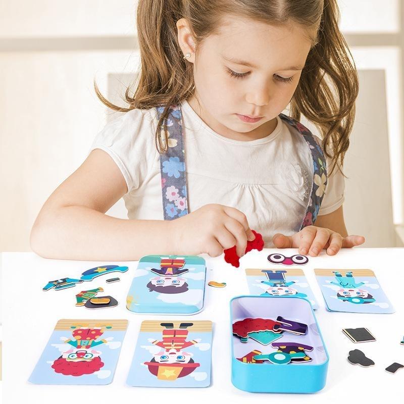 Magnetic Dress Up Puzzle Toy BPA Free Safe Expression Changing Game for Kids 3+ Kindergarten Activity Reward Gift