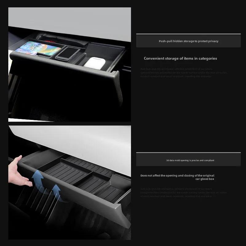 Central Console Glove Box Storage Organizer Tray For Tesla Cybertruck 2024 Accessories Stowing Tidying