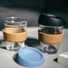 Silica Gel Glass Coffee Cup Cork Set of Insulation Against the Hot Ideas with Cup
