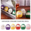 1pcs Japanese Ceramic Daruma Doll Crafts Lucky Charm Miniature Decor Accessories Landscape Fortune Ornament Home Gifts