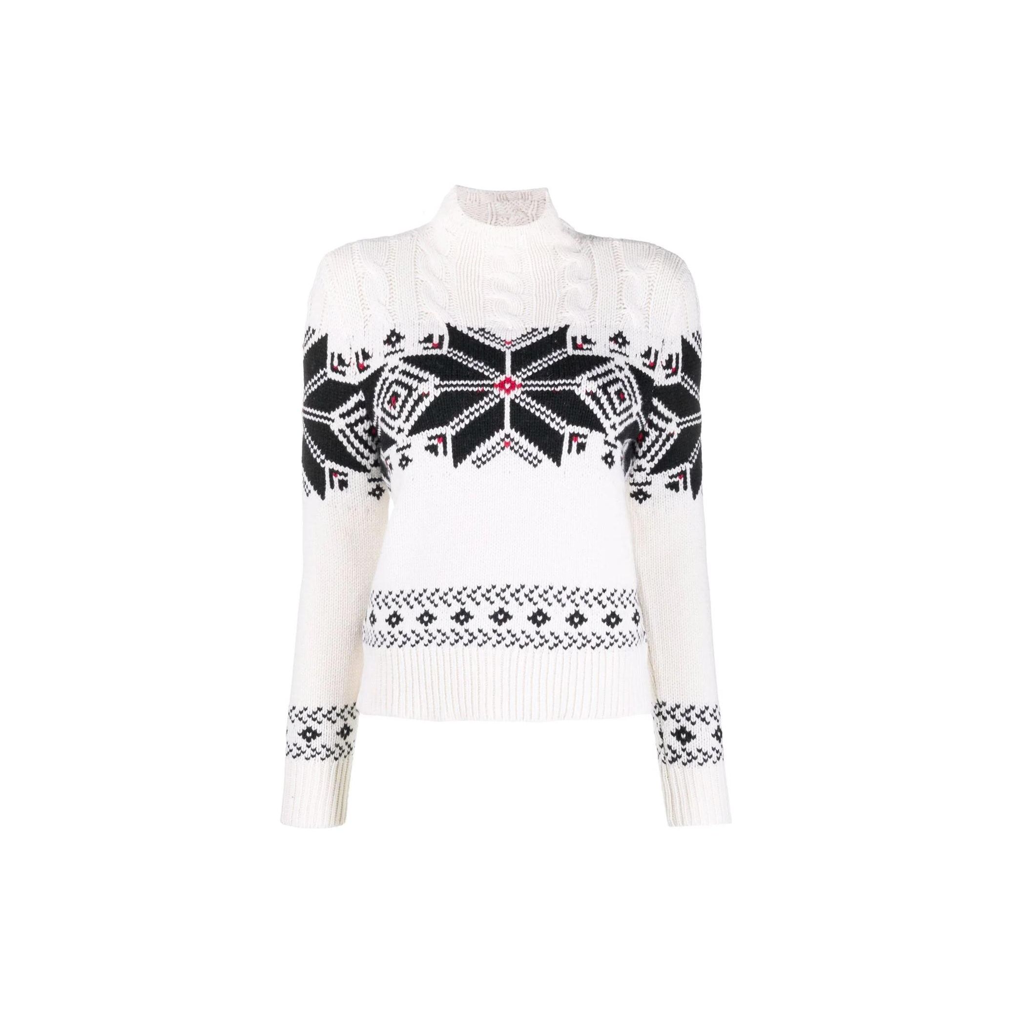 

Polo Ralph Lauren SS22 Fair Isle Knit Crew Neck Sweater Women Sweater White 200817336-001 S