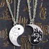 Couple Pendant Necklace Bagua Dragon Totem Splicing Necklace