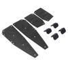 Motorcycle Footboard Steps Durable Increased Stability Comfort Replacement for Aprilla SR GT200 GT125 Black