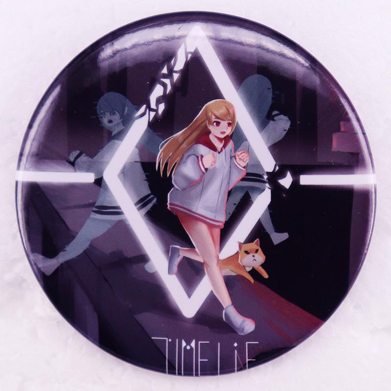 Timeline Game Pin Tinplate Brooch Badge