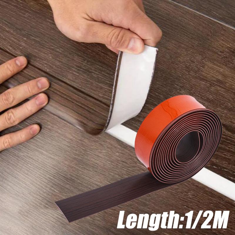 1m/2m Self-adhesive Floor Cover Strips Carpet Edge Trim Strip Floor Transition Door Threshold Gaps Door Bottom Sealing Strip