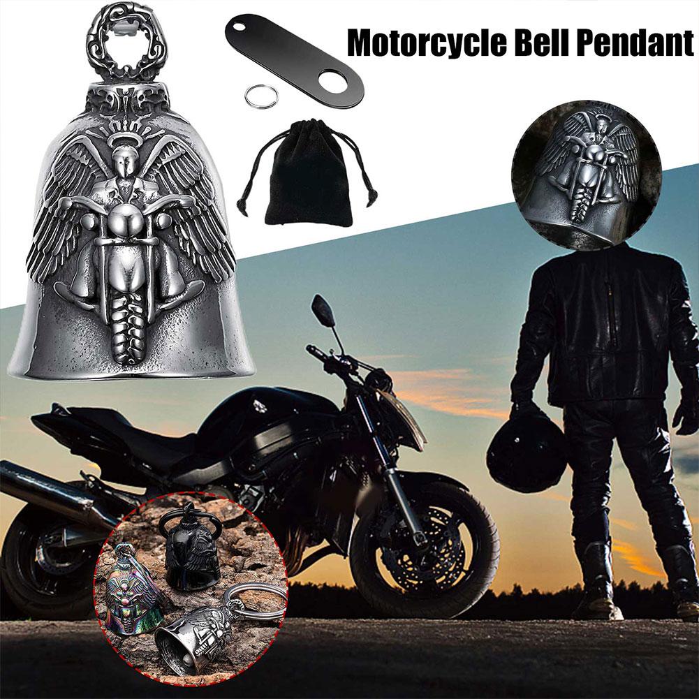 

Новый изысканный ангел езда на мотоцикле колокольчик с подвесками и узором ожерелье амулет для мужчин и женщин в стиле панк для отдыха B4O7