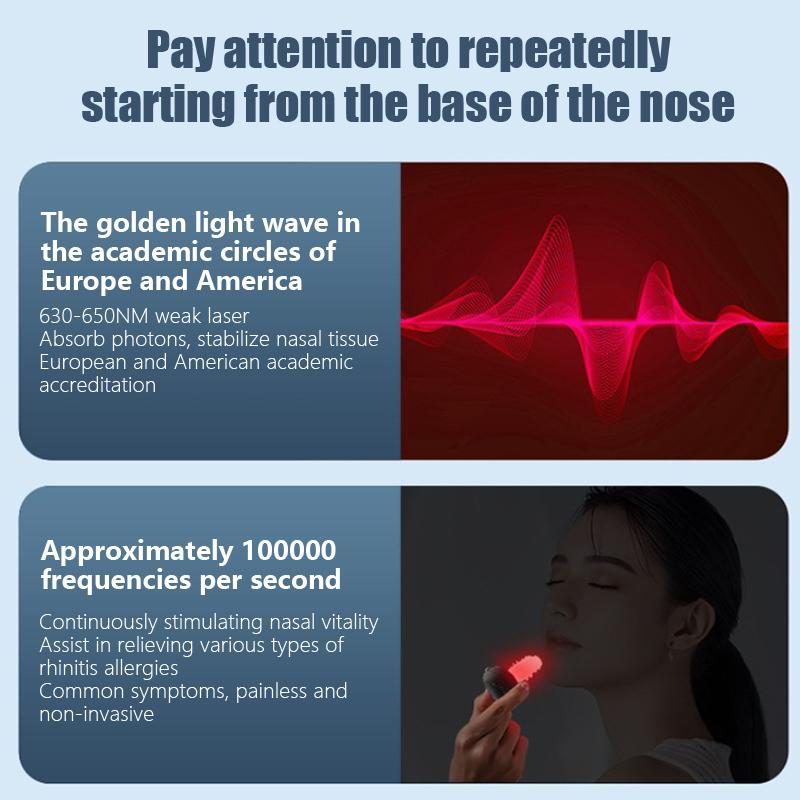 Akıllı Kızılötesi Işık Burun Masajı Rinit Fototerapi Cihazı Nazofarengeal Bakım Lazer Kaşıntılı Burun Giderici Yatıştırıcı Cihaz