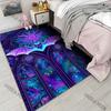 Bat Chapel Glass Art Print Carpet for Living Room Bedroom Bedside Floor Mat Cloakroom Area Rugged Home Halloween Decor