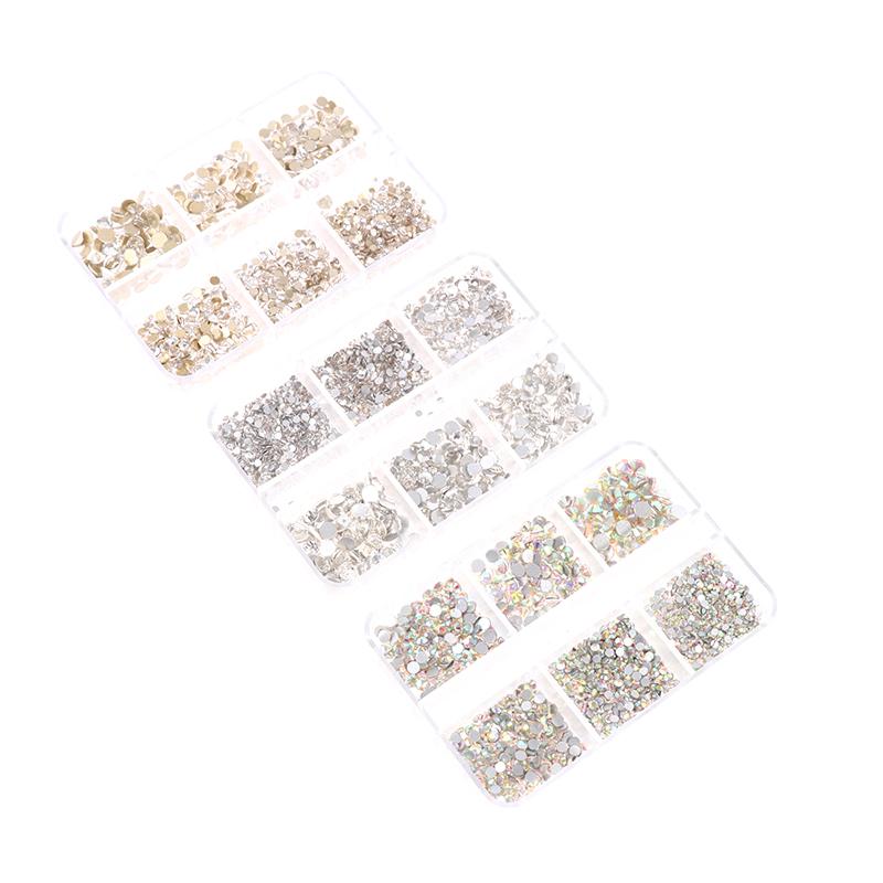 

6 размеров Boxedflat S Kit Гибридные украшения для ногтей Ab Colorf