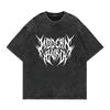 T-shirt vintage punk Loose Wash grafica gotica neutra street street old-fashioned da uomo e da donna casual