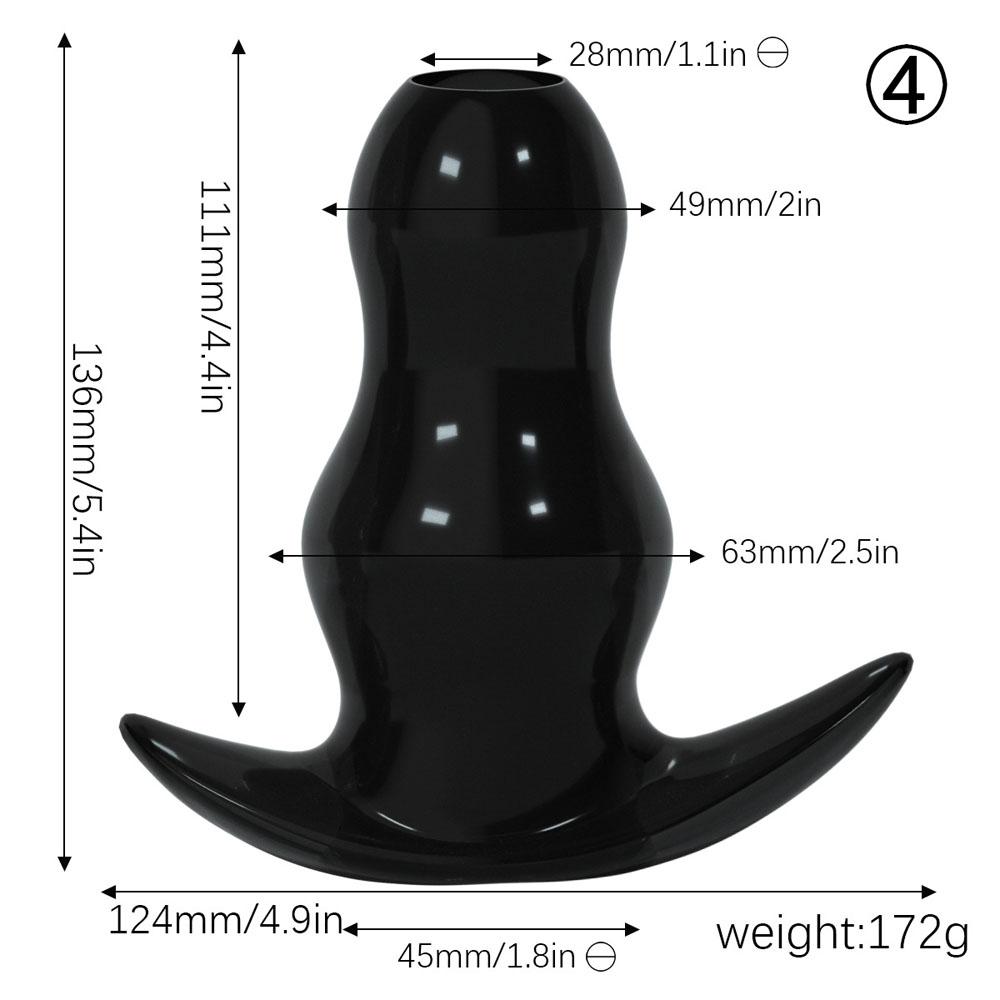 Hollow Tunnel Butt Plug with Matched Stopper Anal Plug Thread Butt Plug Sex Toys Butt Plugs Training Set for Beginners Advanced Users Adult Sex Toy