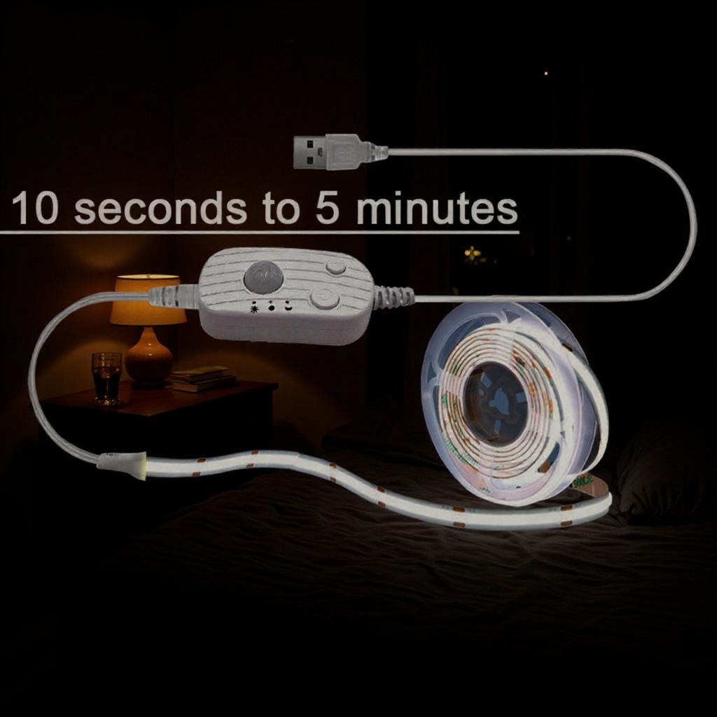 

Светодиодная лента COB 5 В с USB и датчиком движения для шкафа и тумбочек 1m COB Light Strip + Motion Sensor Switch