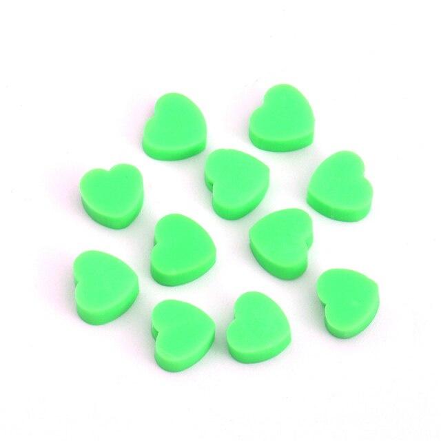 30 ks Love Heart Beads Polymer Clay Distanční korálky pro výrobu šperků Náhrdelník DIY