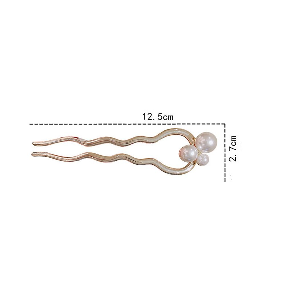 Headdress Pearl Hairpin U-shaped U-shaped Hairpin New Pearl Pendant HairClip  Women Girl