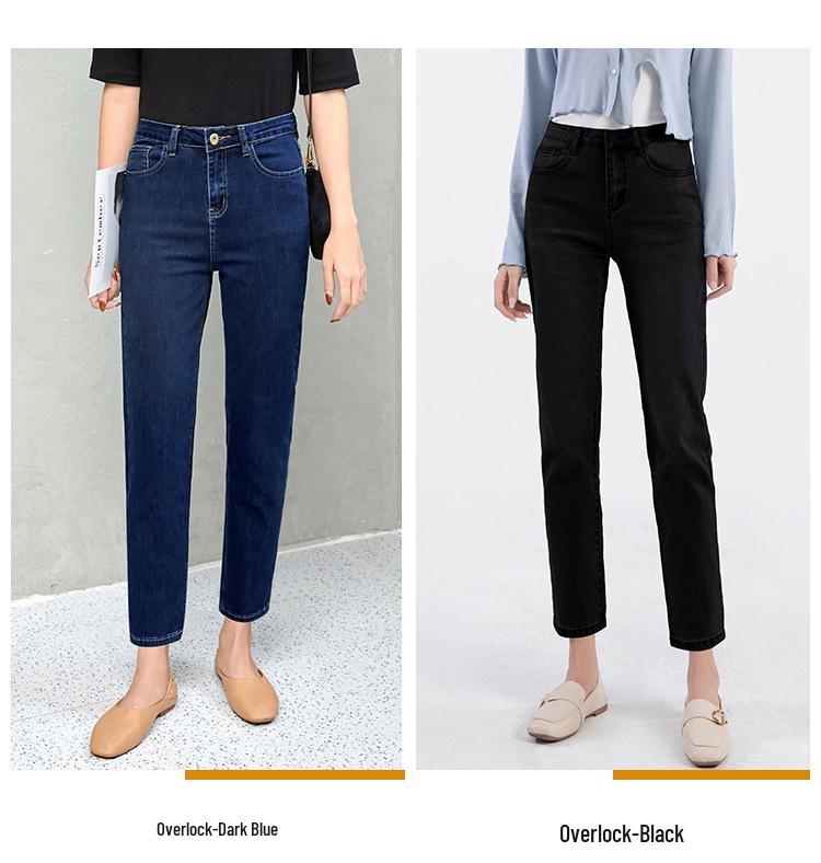 Petite Light Blue High Waist Straight Leg Cigarette Jeans for Women - Slimming Eight/Nine Length (Spring/Summer 2024)