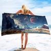 Cross-Universe Space Series Seaside Vacation Beach Towel Swimming Bath Towel Microfiber Sports Towel