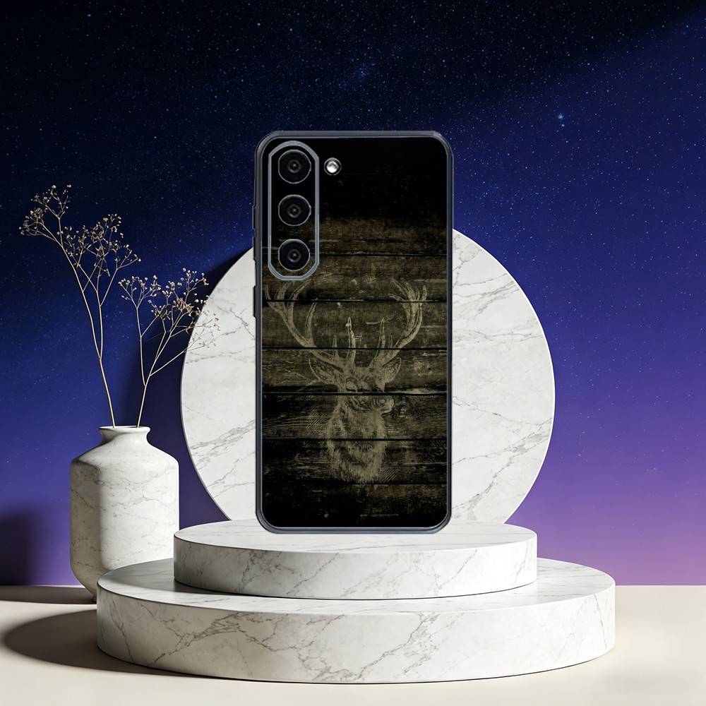D-Deer Hunting Camo Phone Case For Samsung Galaxy A73,A72,A71,A70,A53,A52,A51,Others Soft Black Cover Samsung a32 5g