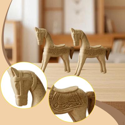 2 Animal Figurines, Ornaments for Self-painting, Table Sculptures