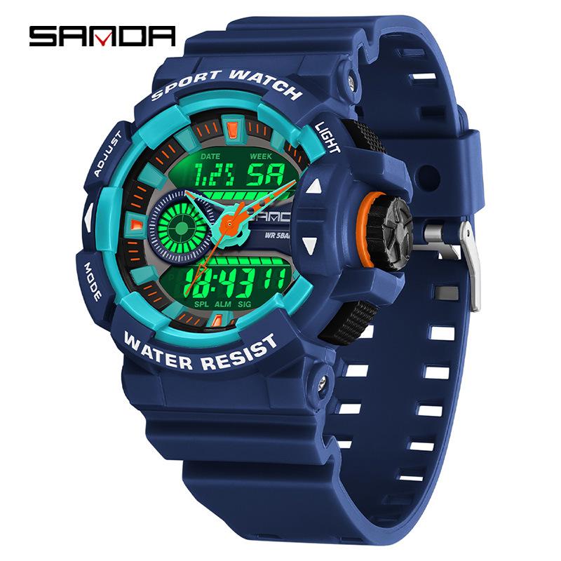Sanda Unisex Luminous Sports Watch: Trendy, Waterproof, and Ideal for High School Students