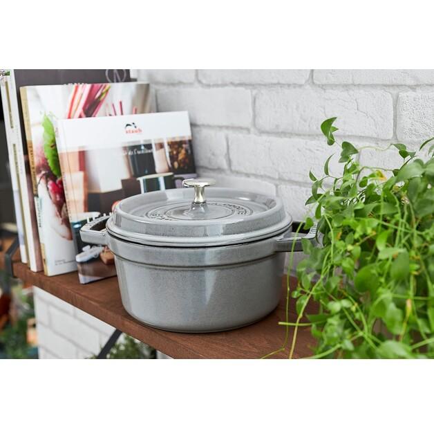 Кокотница Zwilling Staub круглый 24см графит серый 3,8л (40500-246-0)