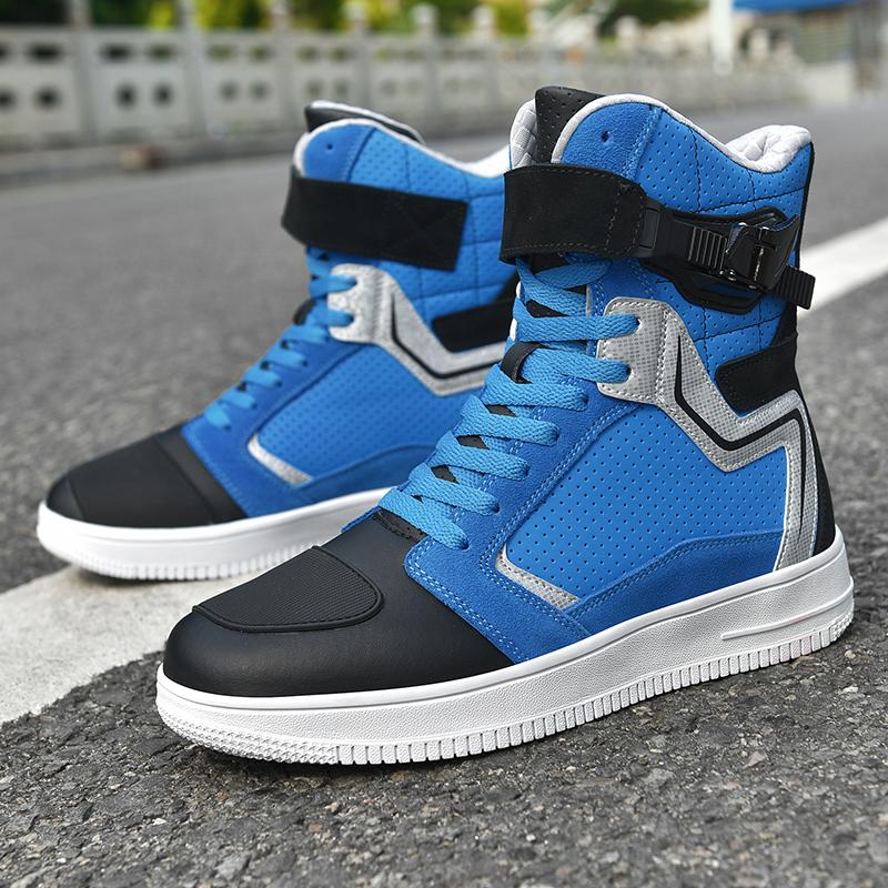 Nowe Męskie Buty Motocyklowe Męskie Buty Motocyklowe Ridera na Cały Sezon Off-Road Buty Motocyklowe Wyścigowe Botki na Kostkę Sprzęt Motocyklowy na Cały Sezon