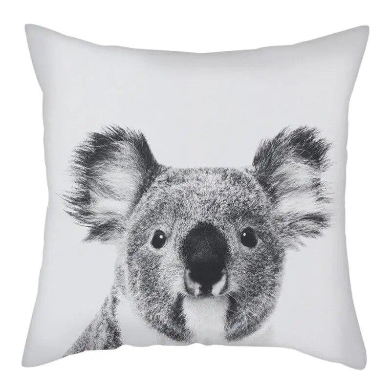 45x45cm Cute Koala Cushion Cover Cartoon Animal  Pillow  Sofa Seat Lumbar     Home Decoration