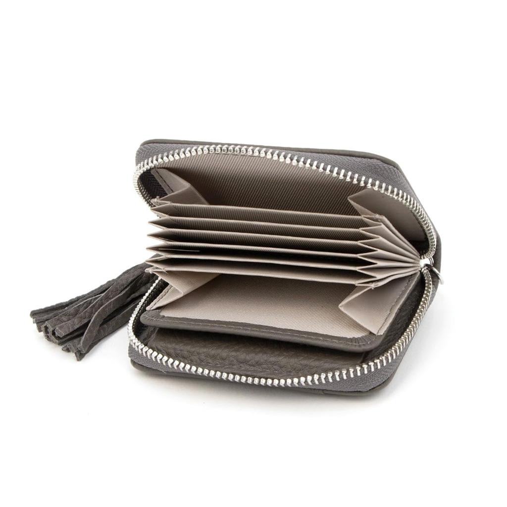 Dot Embossed Bellows Charm Wallet Shoulder Bag