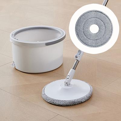 Paño para Mopa Redondo de 25 cm Escurridor Giratorio para Limpieza de Suelos Almohadilla Repuesto Universal para el Hogar Toallas de Barril Giratorio 360