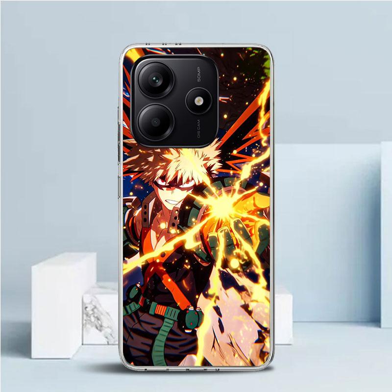 Bakugou Katsuki MHA My Hero Phone Case For Xiaomi Redmi Note 15 14 14S 13 12S 12 Pro Plus 11S 11 11T 11E 10S 10 + Soft TPU Back