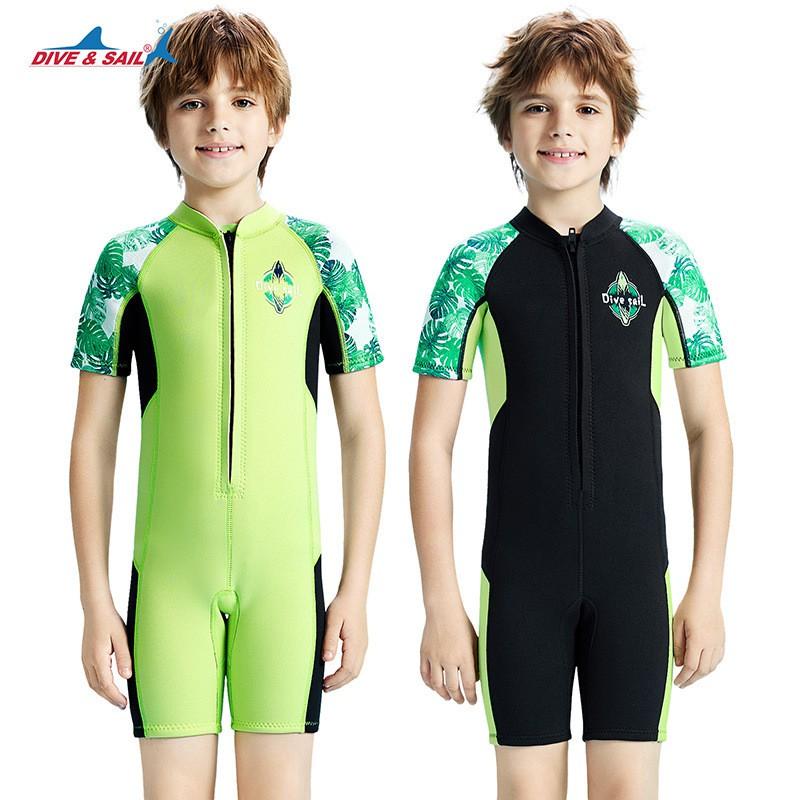 2.5mm Kids Neoprene Wetsuit Short Sleeve Full Body Dive Suit Snorkeling Surfing Cold Water Swimming