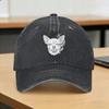 Gewaschene Baseballkappe Lustiger Chihuahua Hund Rauchend Brainrot Meme Frühling Trucker-Kappe Für Unisex Unisex Lässig Fitnessstudio Sonne Baseballkappen