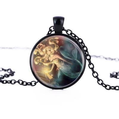 Mens necklace Fashion White Unicorn Art Photo Vintage Pendant Chain Vault Chain Jewelry Woman Girl