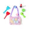Outdoor Beach Mesh Bag Childen Sand Away Foldable Protable Baby Beach Toys Clothes Bags Kids Toys Storage Sundries Organizers
