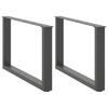 Vidaxl Coffee Table Legs, 2 Pcs, Anthracite, 70X(42-43) Cm, Steel