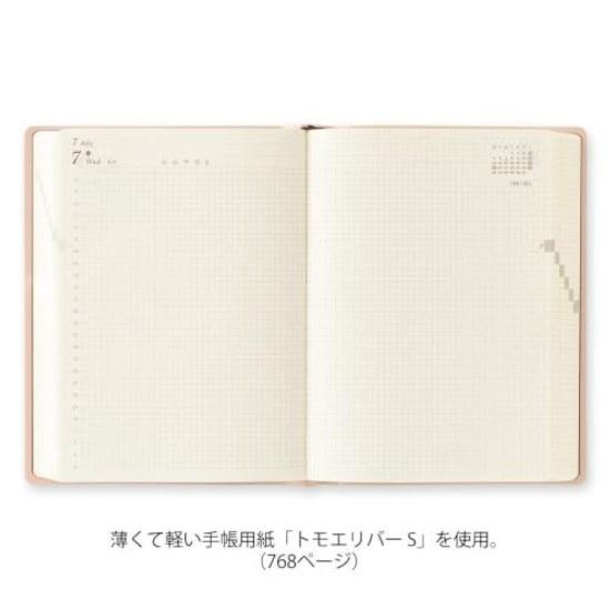 Midori Hibino Notebook 2027 A6 Daily Pink (Starts January 2027)