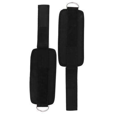 Fitness Ankle Strap D Ring Ankle Anchor Strap for Cable Machines Strength Exercise(Black )