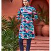 Summer modest swimwear set floral print - long sleeve tunic and full length leggings set - muslin swimwear - UV protection beachwear - summer burkini