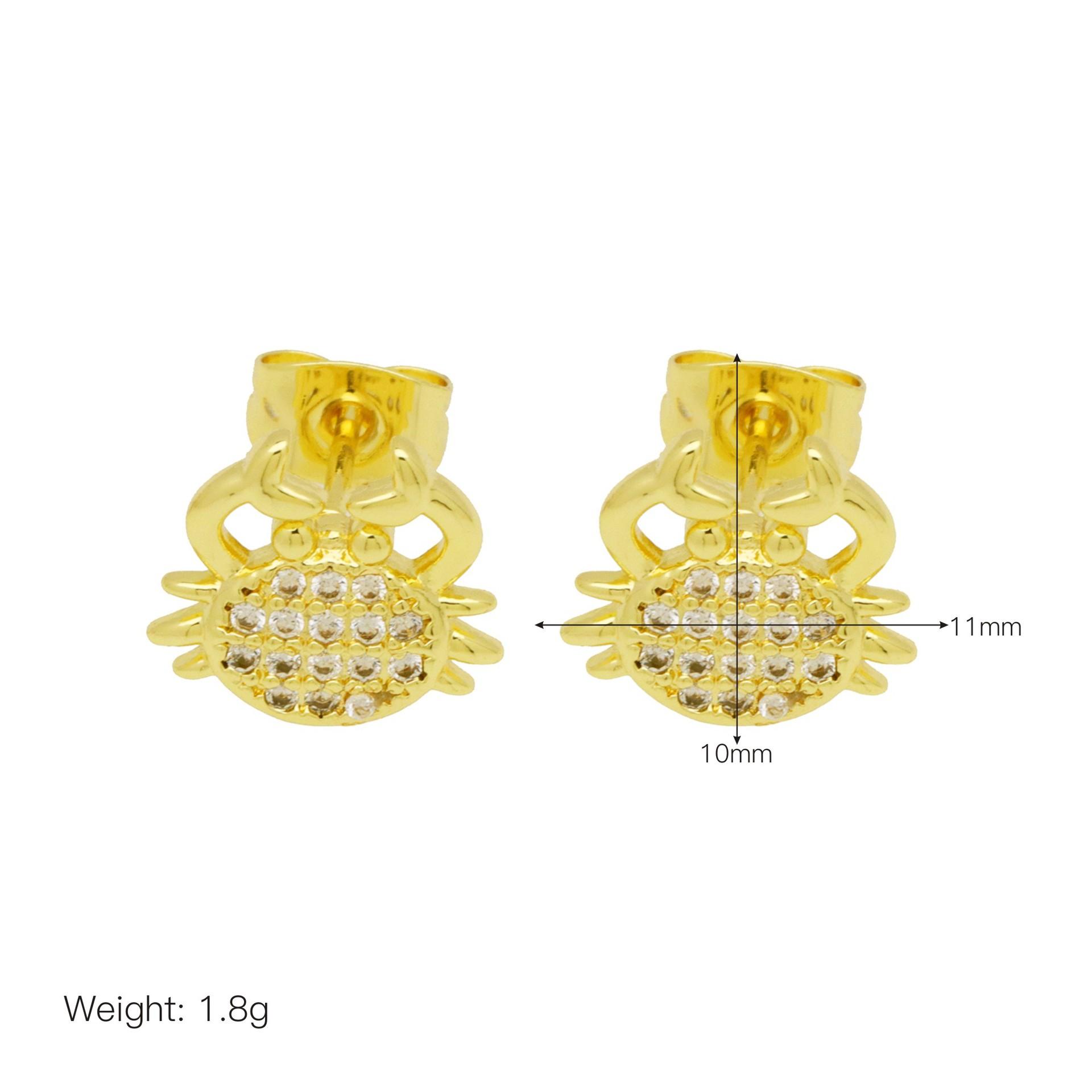 

Серия Океан Дельфин Морская Рыба Раковина Краб Морская Звезда Гребешок Мини-серьги с полным цирконом Серьги