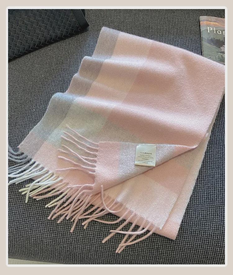 Modischer Schal aus australischer Wolle - Warmer, dicker und vielseitiger Schal für Damen und Herren, koreanischer Stil