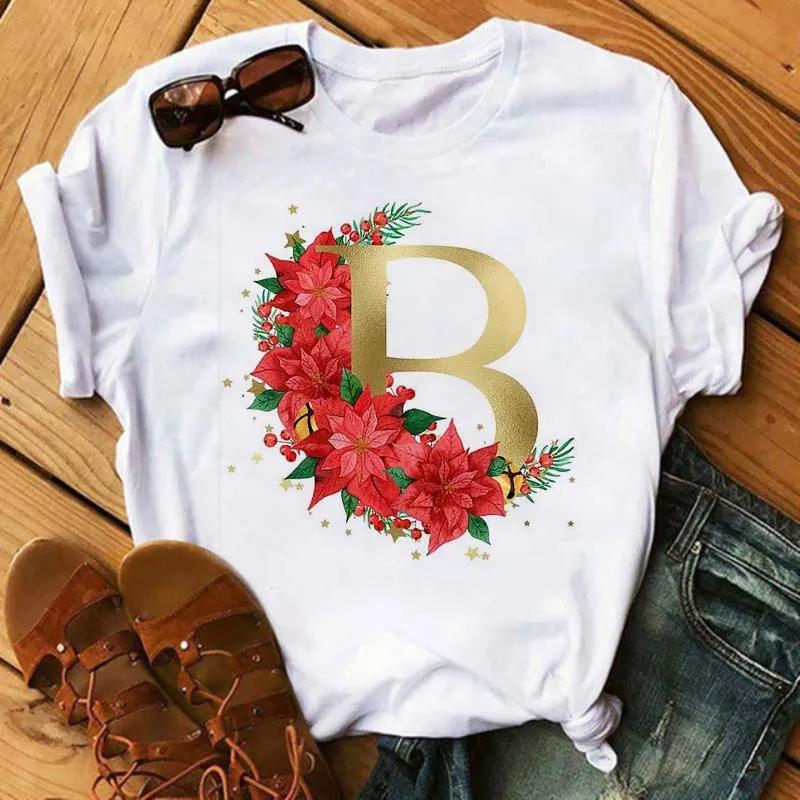 Custom Name Letter Combination Women's High Quality Printing Women Clothing Tops Goth Graphic T Shirts Kawaii Clothes Tee