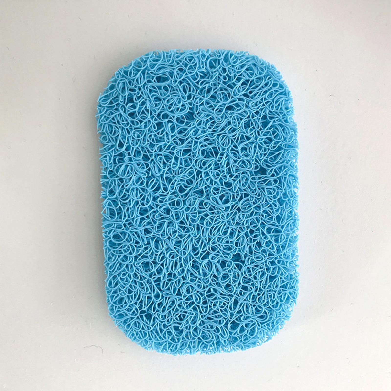 

New PVC Soap Mat SOAP SAVERanti-mildew Anti-slip Drainmat Simplewashbasin Bathroom One Size синий