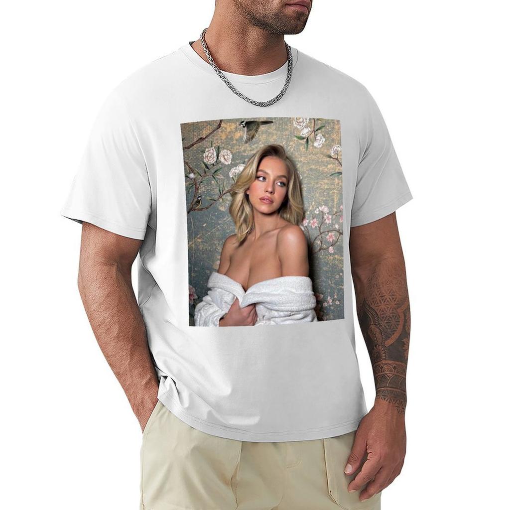 sydney sweeney art T-Shirt shirts graphic topping clothes for men